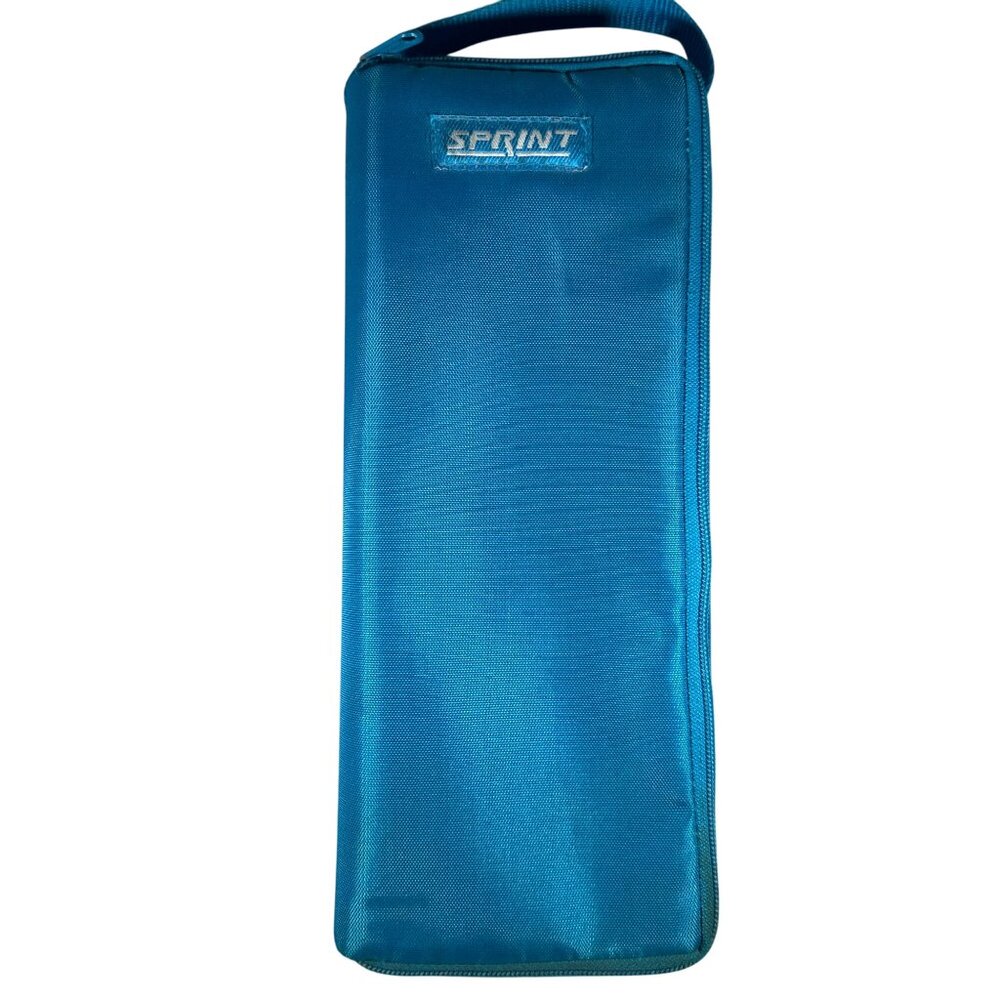 Sprint Blue Nylon Zip-Up Cassette Case With Handle Organizer
